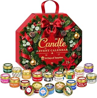 Candle Advent Calendar 2026, 24-Day Scented Candle Gift Set for Women