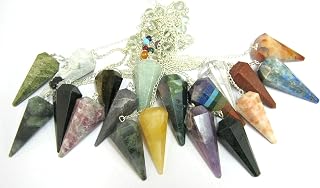 CRYSTALMIRACLE Exclusive Set of Fifteen Gemstones Cone Pendulums Crystal Healing Reiki DOWSING FENG Shui Gift Metaphysical Powerful Meditation Psychic Energy Success Prosperity Health Wealth