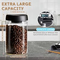 La Llareta 1200ml Légmentes Üveg Tárolóedény Kávébabhoz, Fűszerekhez és Édességekhez 2