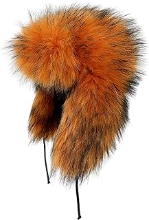 Y2K Faux Fur Russian Hat, Soft, Warm Winter Trapper Hat with Earmuffs for Men