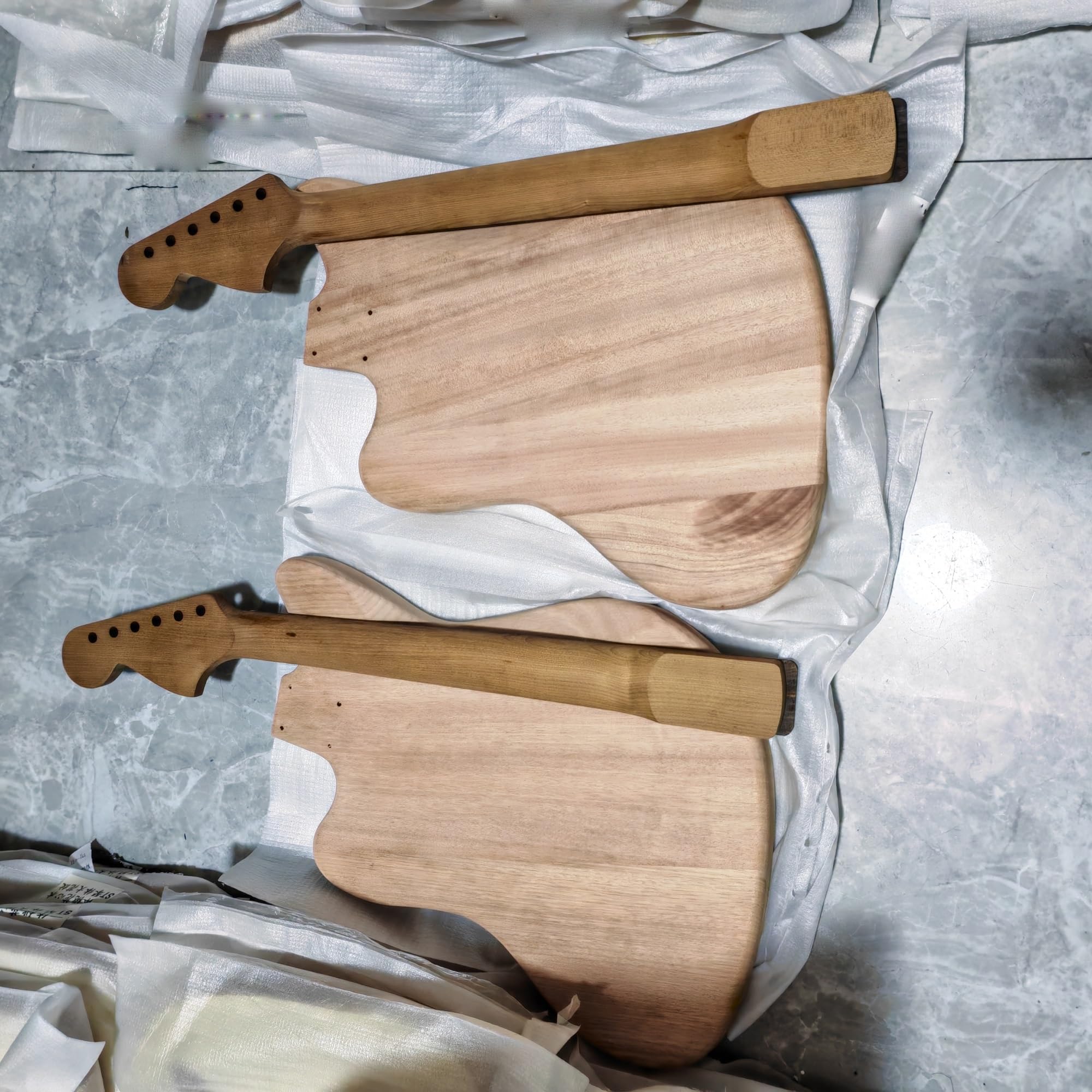 Zestaw Gitarowy Półwykończona Gitara Elektryczna 22 Progi