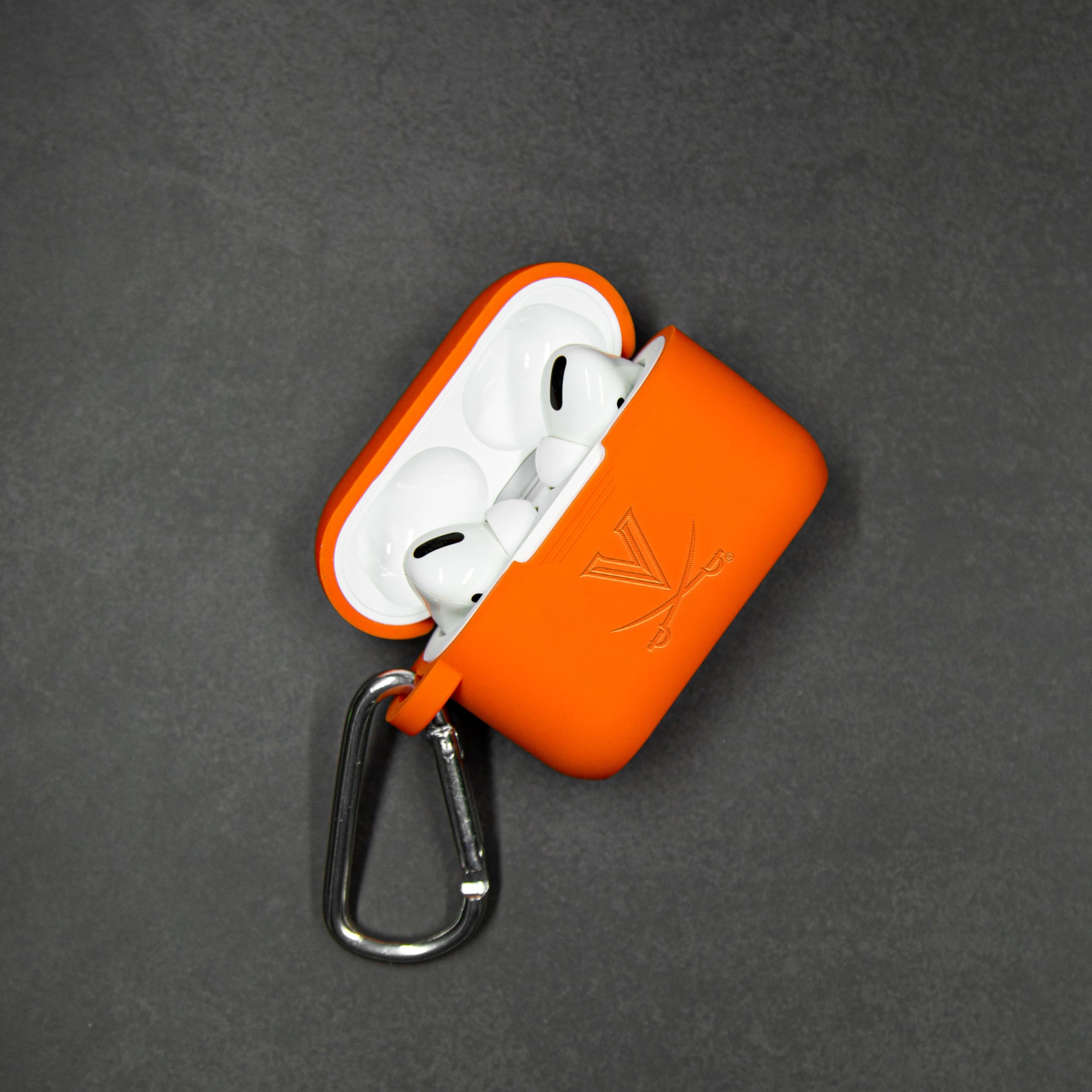 AFFINITY BANDS Virginia Cavaliers Engraved Silicone Case Cover Compatible with Apple AirPods Pro (Orange)