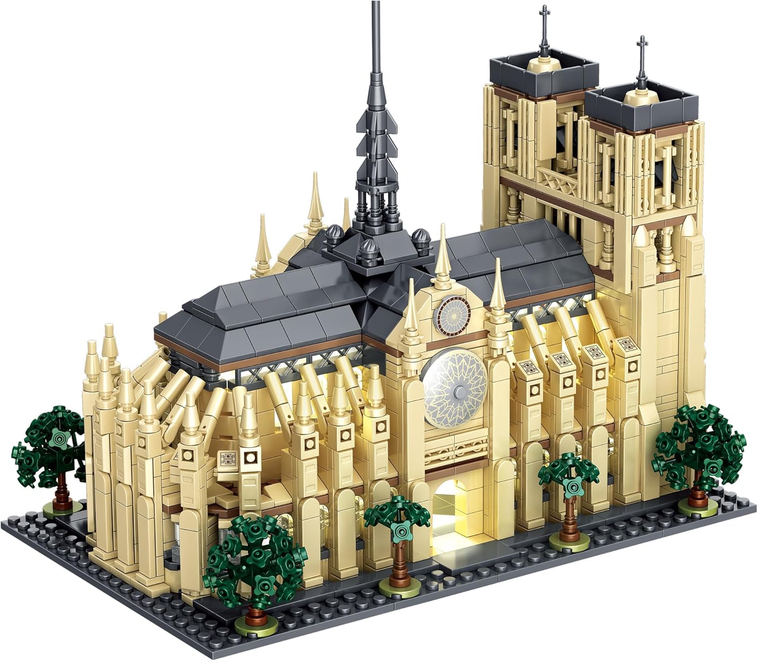 Micro Building Blocks Notre Dame - Architectural Model Cathedral Mini Block Bricks Set Toys, 1757PCS Notre Dame de Paris Famous Building Kit Collectible Decoration, Birthday Gifts for Adults