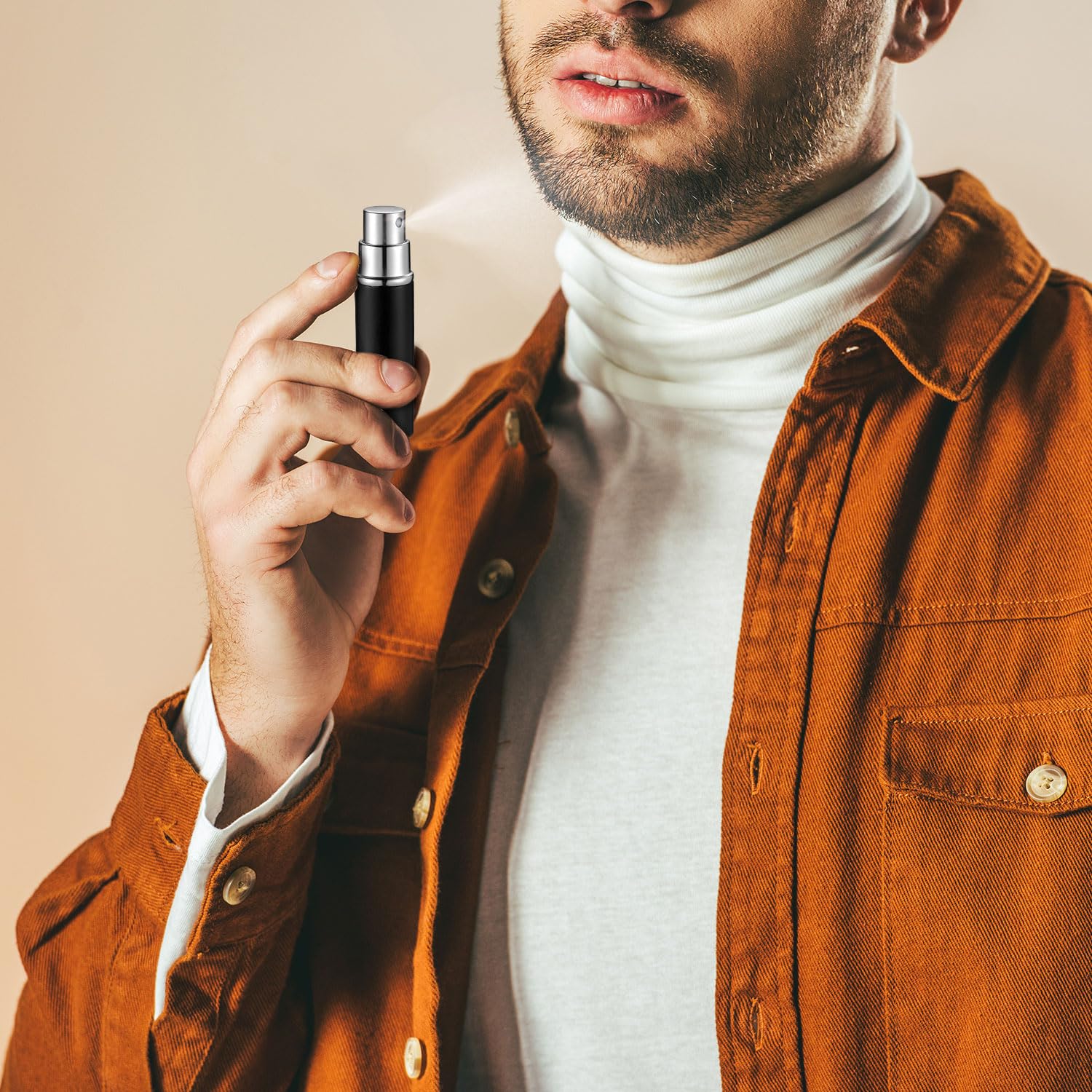 Zonon 56 Stück 5 ml nachfüllbarer Parfümzerstäuber Mini nachfüllbar Spray Parfümflasche tragbar mit 56 Stück Nachfüllpumpe Spender Pumpe Transferwerkzeug für ausgehenden Valentinstag (schwarz)