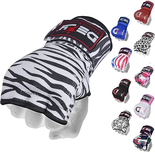 DEFY - Guantes interiores acolchados con correa de 29.5 in de largo, guantes interiores de boxeo con protección de nudillos acolchados de gel, para