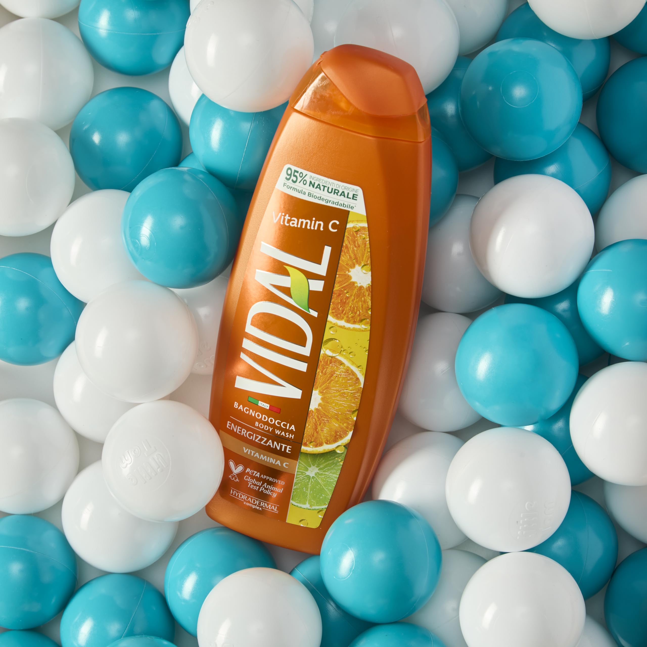 Vidal - Docciaschiuma Vitamina C, Formula Energizzante, Fragranza di Arancia e Lime, Dermatologicamente Testato, 250ml - 4