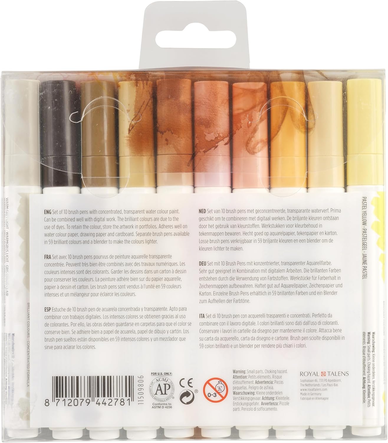 Ecoline Brush Pen Set of 10, Skin Colors (11509806)