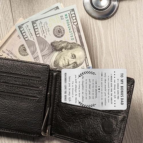 Miniatura 8 de Alotozo Tarjeta de cumpleaños de padrastro, regalos de feliz cumpleaños para mi papá extra, tarjeta de tarjeta grabada para cumpleaños de padrastro