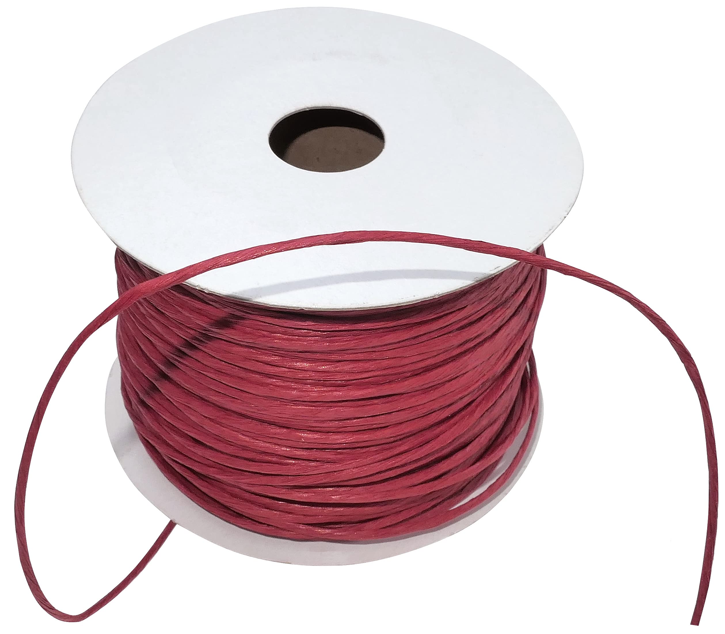 AERZETIX - C51688 - Cordon Ficelle en Papier renforcé torsadé - Rouleau fagot Fil armé décoratif - Ø2mm x 50mètres - Couleur Rouge - projets créatifs Tricoter Art Emballage Cadeaux fête
