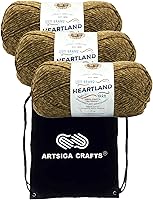 Vista 14 de Lion Brand Heartland Capitol Reef 136-140 (3 cadejos - mismo lote de tinte) Hilo estambre medio #4 acrílico para crochet y tejer con bolsa