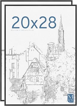 MCS Original Poster Frame, 20x28, Black, Gallery Wall, 2-Pack