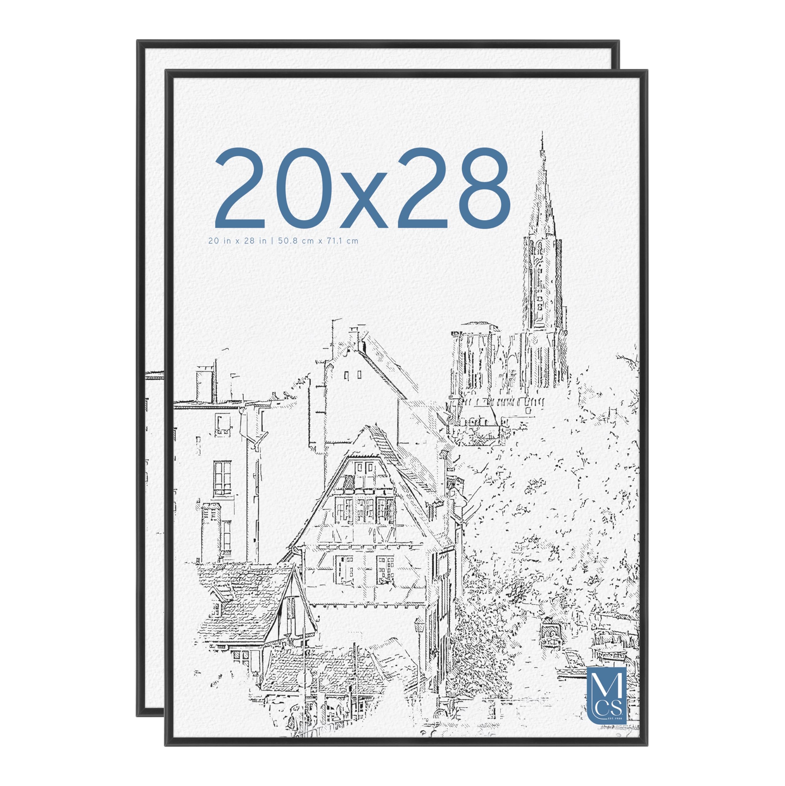 MCS Original Poster Frame, 20 x 28 Inch, Black, Set of 2