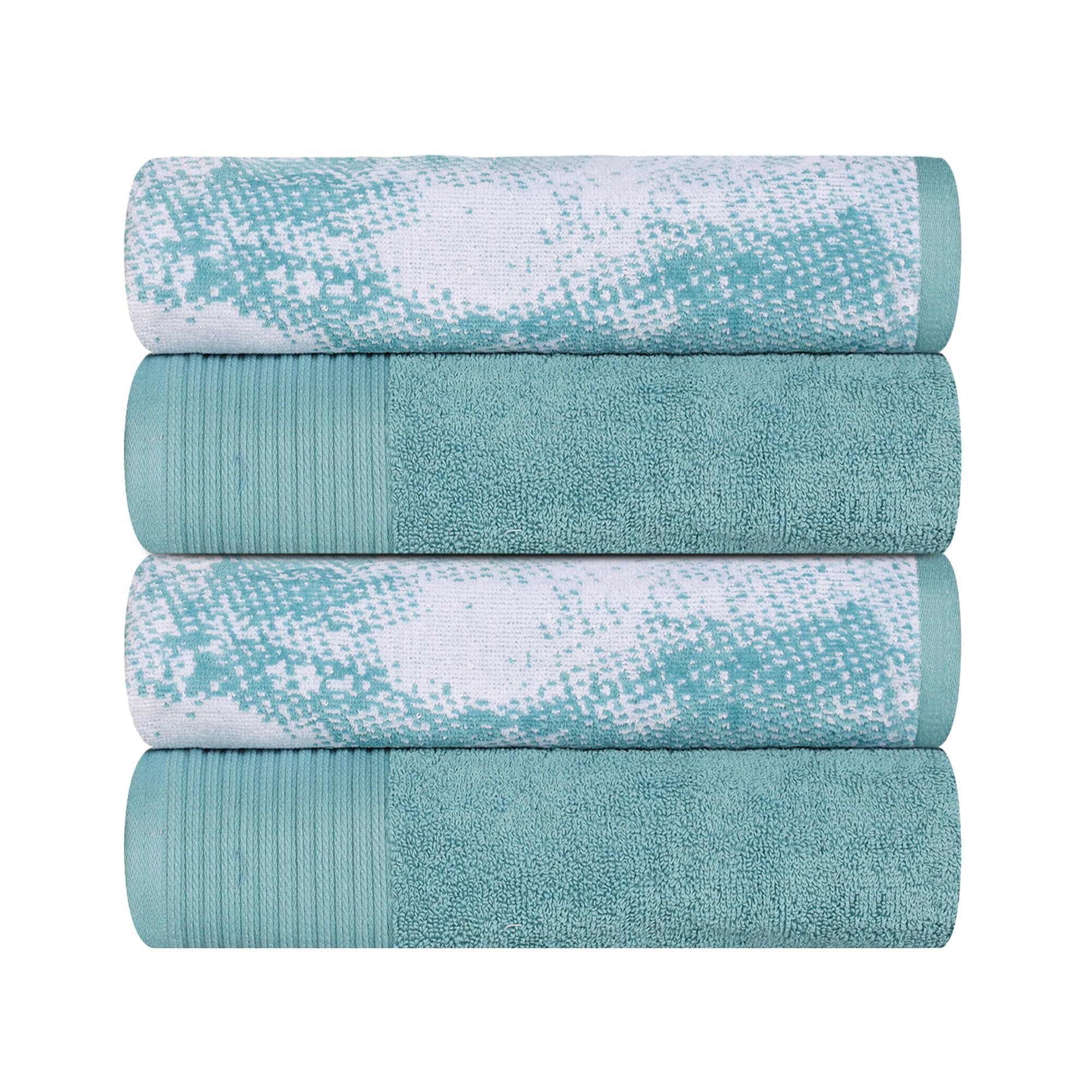 Serviettes de bain grandes et absorbantes en coton moderne | Accessoires de bain x4