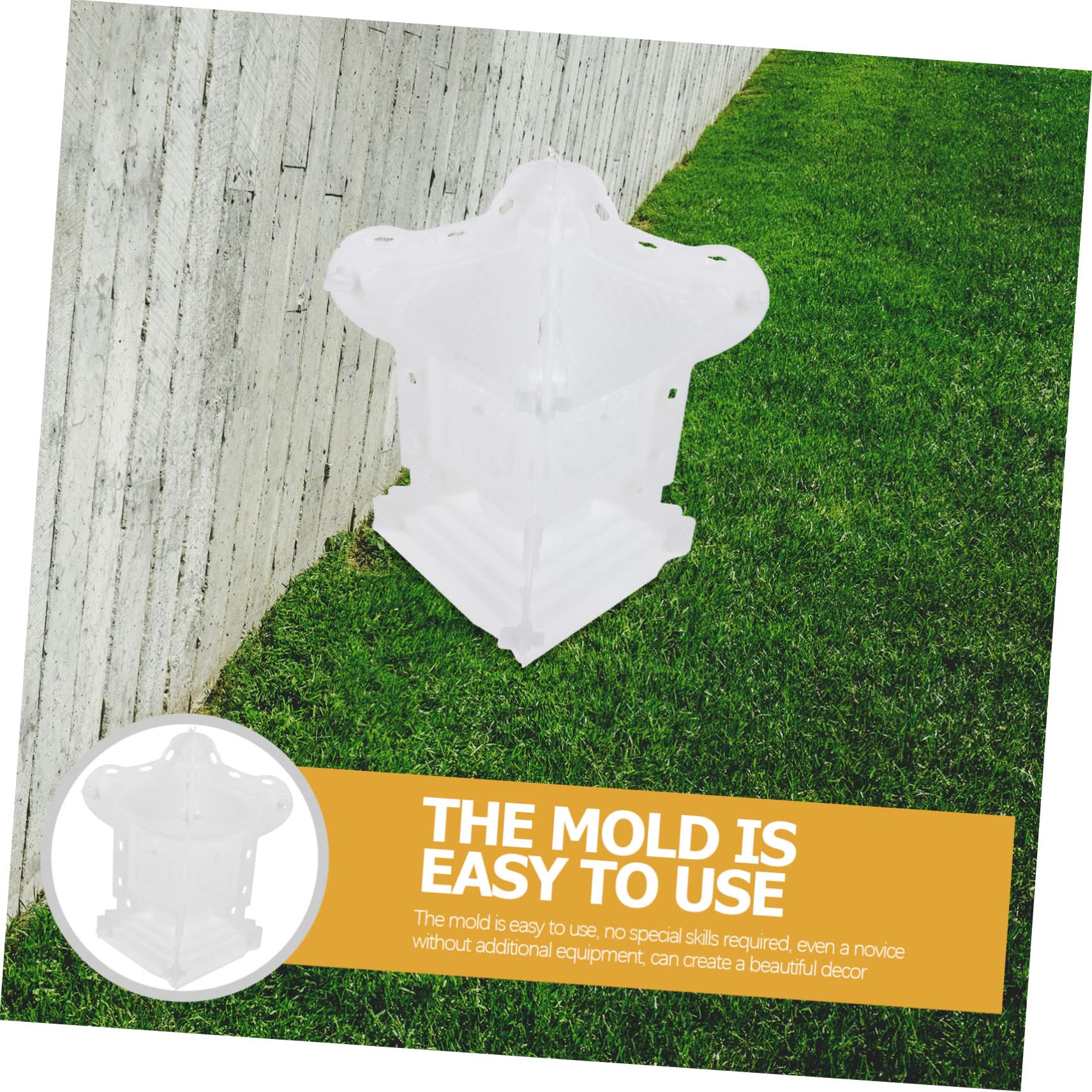 NUOBESTY Molde de Hormigón para Columna Romana y Pabellón, Plástico Fácil de Usar, Diseño para Decoración de Balaustradas en Jardín y Bricolaje Exterior