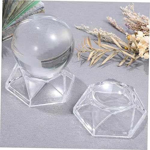 Miniatura 3 de Homoyoyo 2 piezas Base de acrílico Esfera Soporte de globo Base de Esfera de Cristal Soporte de Esfera para Exhibición de Esfera de Cristal Soportes