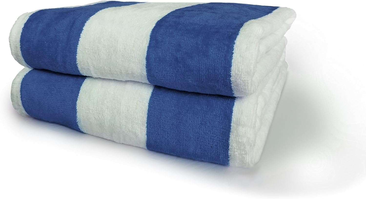 Royal Comfort 30x62 Terry Beach Towels Cotton Velour Cabana Stripe 100% Cotton. (4, Lime Green/White)