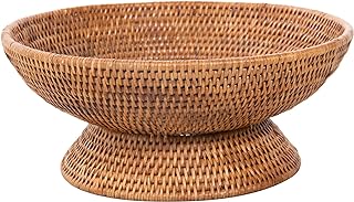 KOUBOO La Jolla Rattan Fruit Bowl, Woven Bowl for Kitchen Counter - Wick...