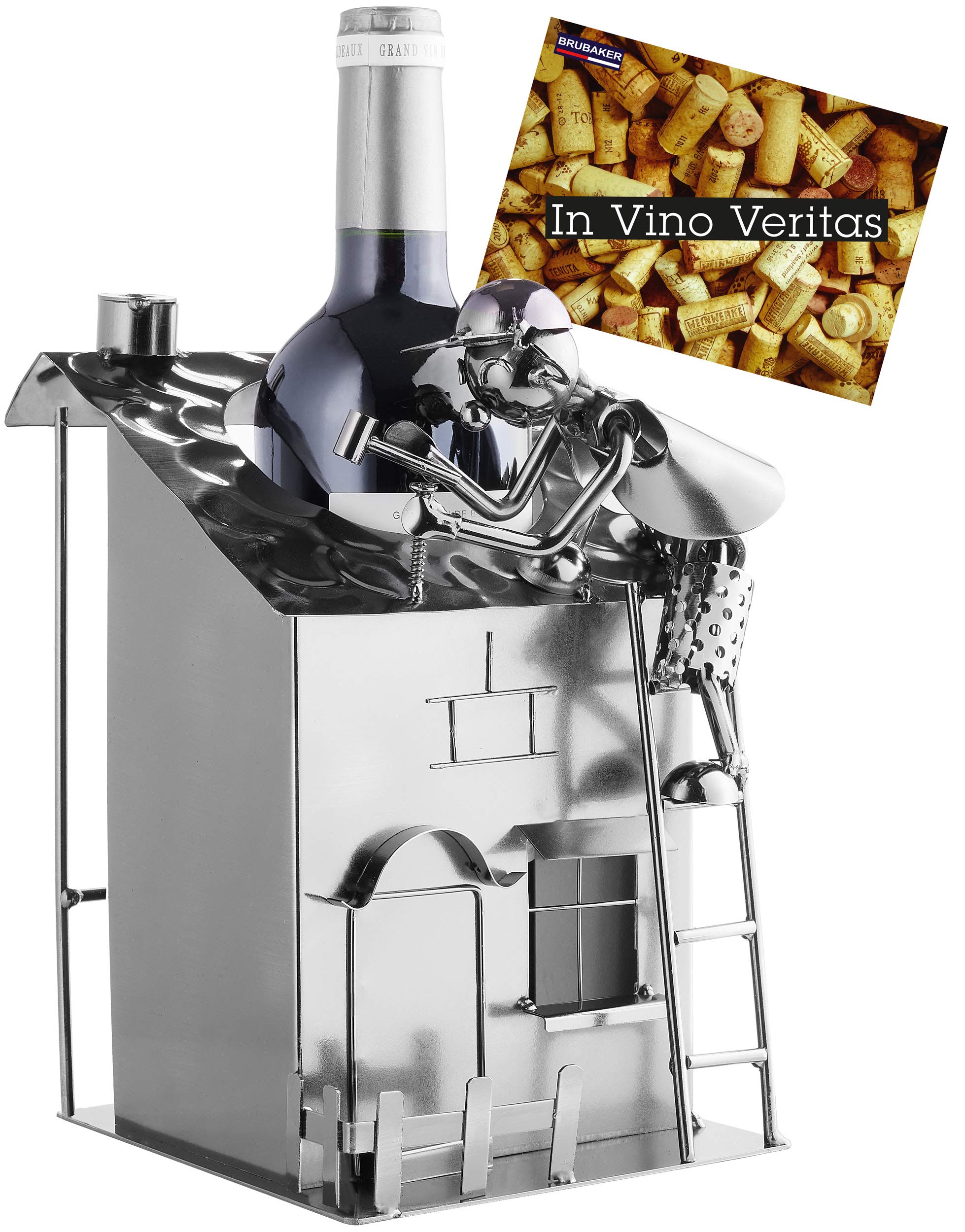 Porte-Bouteille de Vin BRUBAKER en Métal - Idée Cadeau Originale
