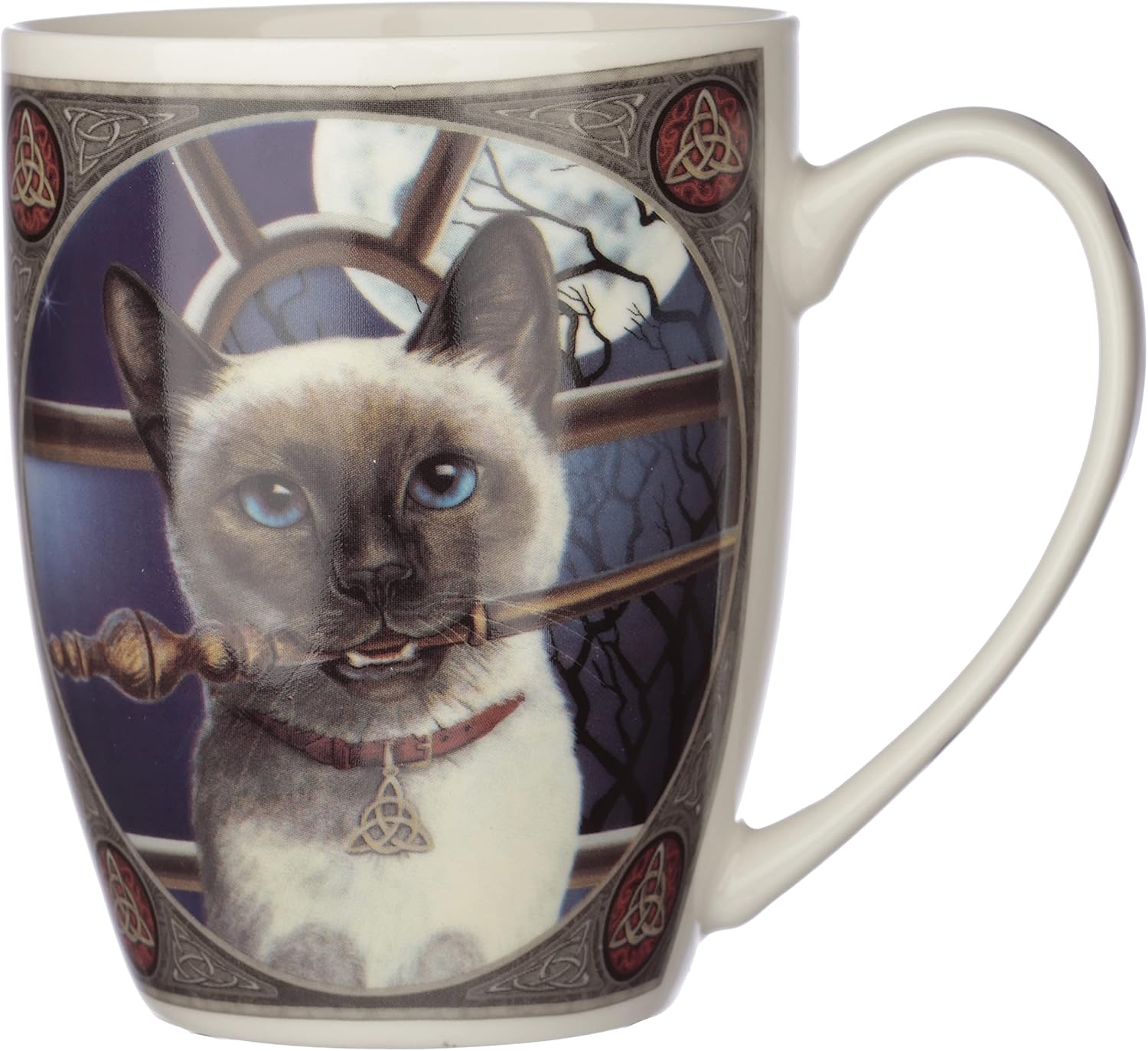 Puckator Lisa Parker Winter Warrior Wolf Porcelain Mug - Funny Home Accessories - Cute Gifts For Girlfriend - Large Mugs For Men Women Hot Drinks