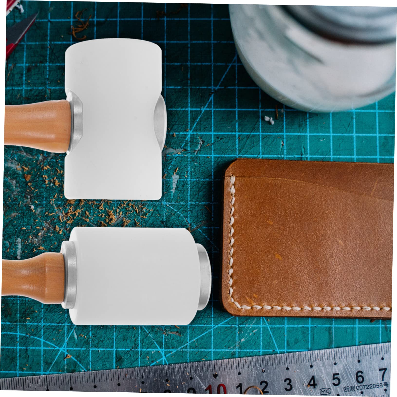 jojofuny 2 Piezas Martillo Para Tallar Cuero Diy Herramientas De Cuero Manualidades Mango De Madera Para Tallar Para Trabajos De Bricolaje