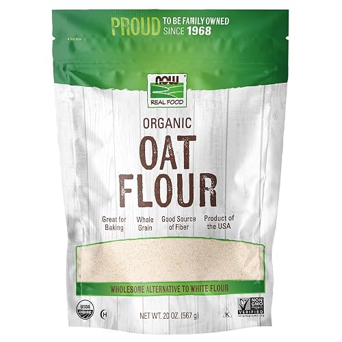 NOW Foods, Organic Oat Flour, Whole Grain, Good Source of