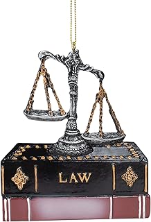 Kurt Adler Scales of Justice with Law Books Ornament