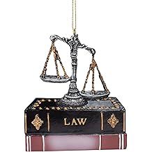 Kurt Adler Scales of Justice with Law Books Ornament