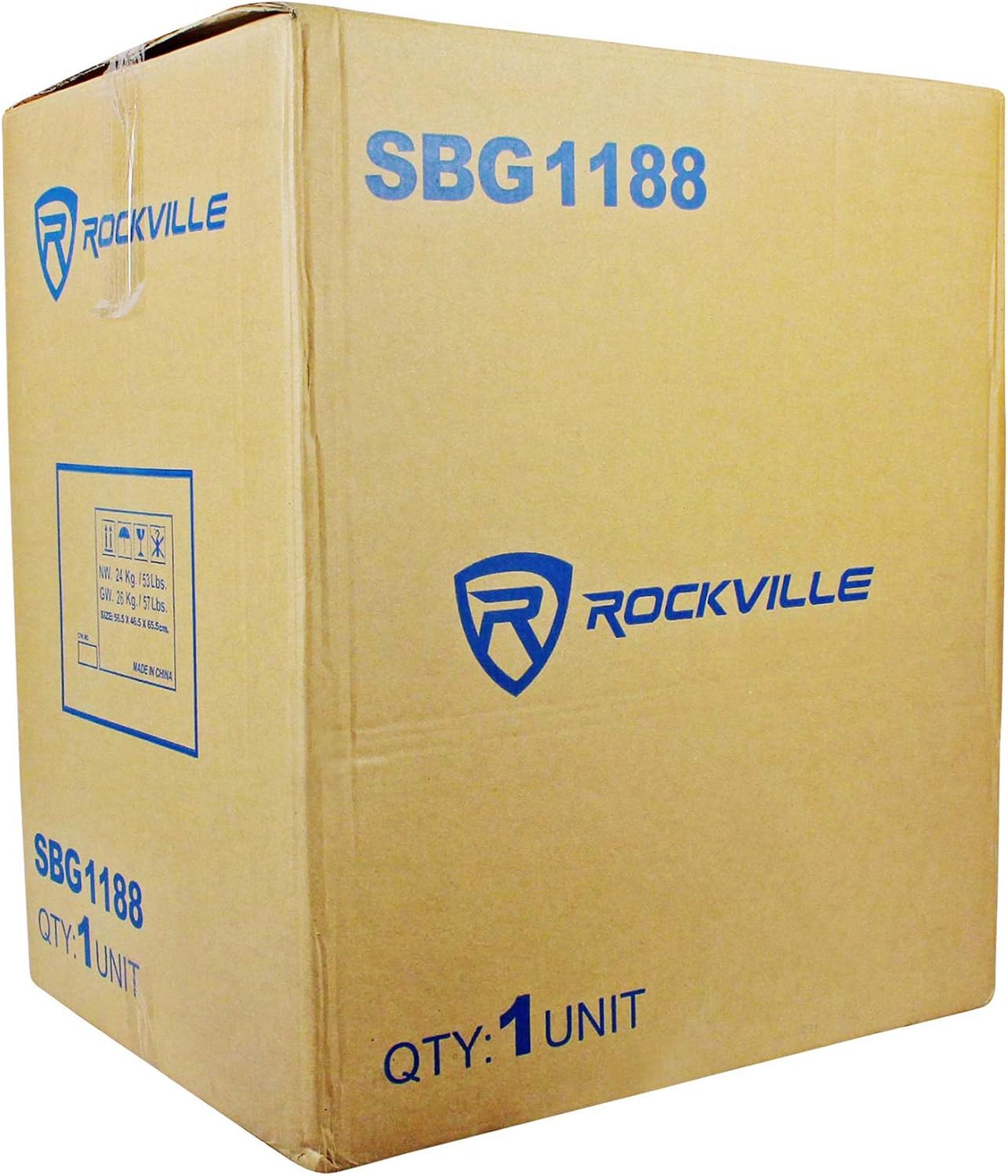 Rockville SBG1188 1000W 18-Inch Passive Subwoofer, MDF Cabinet, Pole Mount, High-Power Bass, Durable Build, Compact Design, for DJs and Live Events