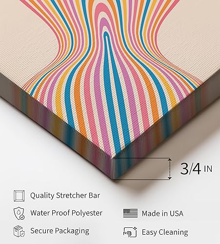 Miniatura 3 de Poster Master Bauhaus - Lienzo con estampado de ondas retro, arte geométrico de arco iris, diseño moderno de mediados de siglo, arte contemporáneo,