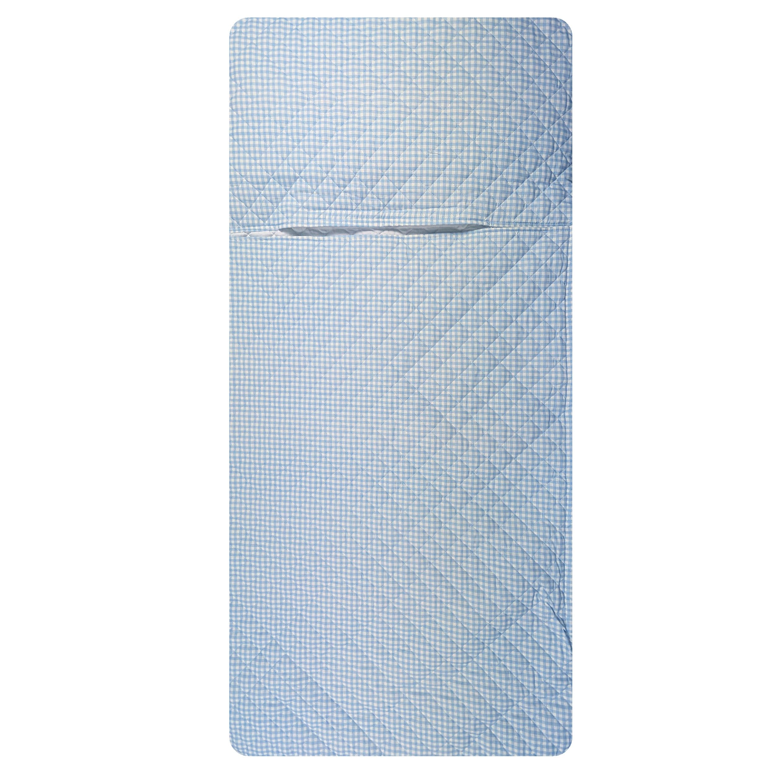 Panini Tessuti Saco de Dormir y Saco de guardería para bebés de 2 a 6 años - Tejido Acolchado 100% algodón, para Dormir en la guardería y en casa - Made in Italy (Saco de Dormir Cuadrados Azules