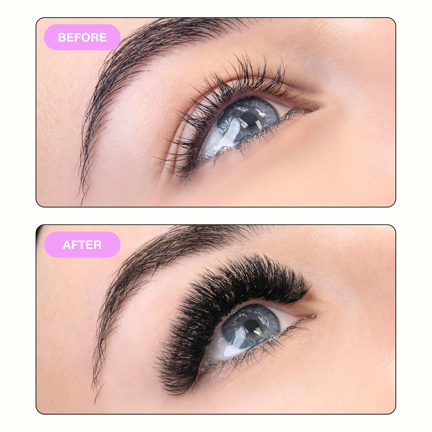 Curacoro LashFolio Narrow Promade Fans, 10D-0.03 CC Curl, 8mm-11mm Length, Handmade Volume Eyelashes, Professional Long-Lasting Promade Lash Fans