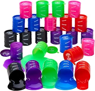 Barrels of Slime 24 Pack Assorted Color Mini Party Favors Safe Fun Slime Bulk for Boys and Girls Ages 3 and Up Perfect Halloween Tactile Stimulation Sludgy Gooey Fidget Kit Goody Bag Fillers
