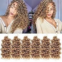Vista 55 de Gogo Curl Cabello de Ganchillo Rizado de 8 Pulgadas Cabello Corto Rizado de Ganchillo para Mujeres Negras Rizos de Playa Onda de Agua Cabello Rizado