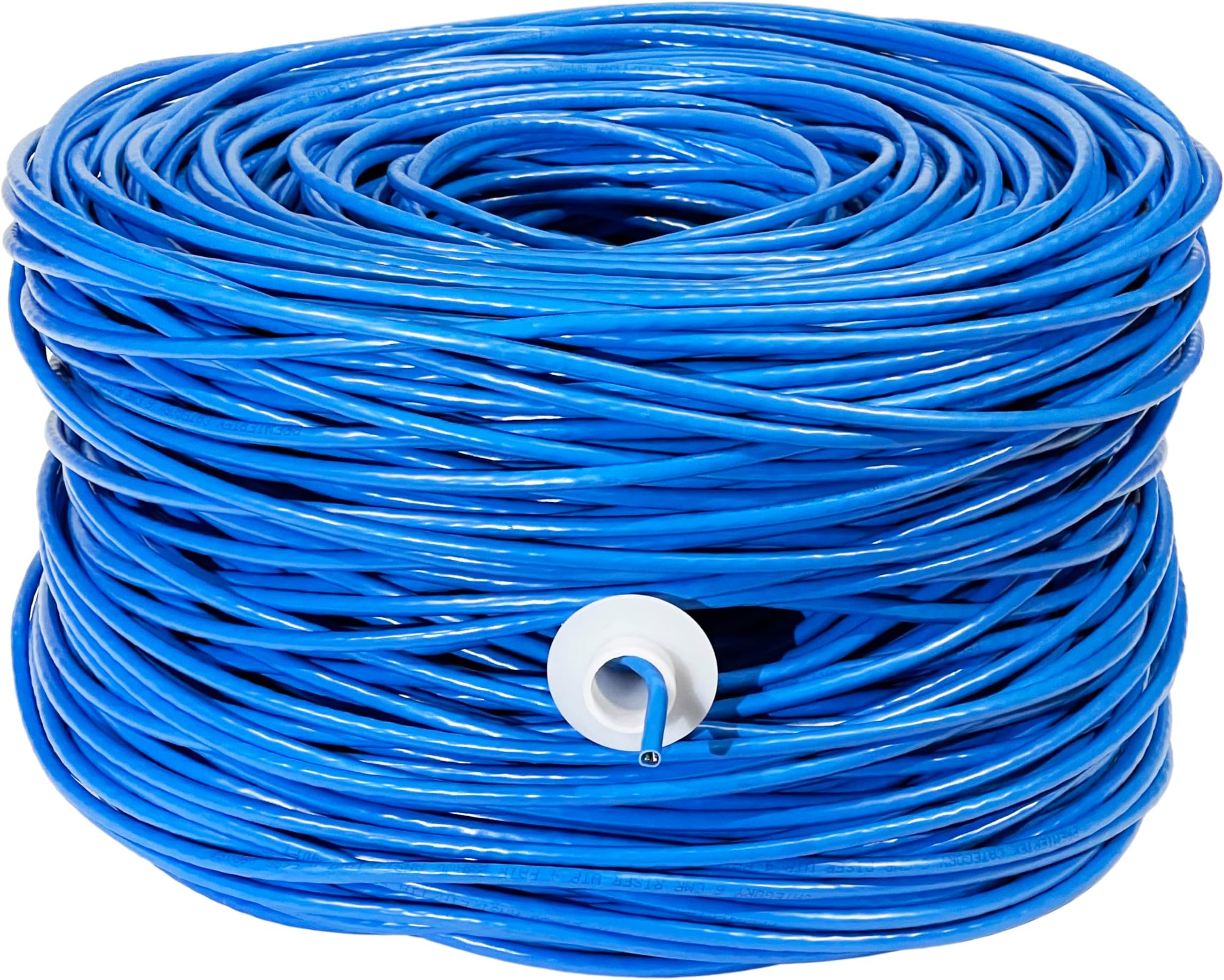 Premiertek 1000Ft Cat6 23AWG Riser UTP Solid 4-Pairs Network Ethernet LAN Cable Bulk Blue (CAT6-CCA-1KFT-BL)