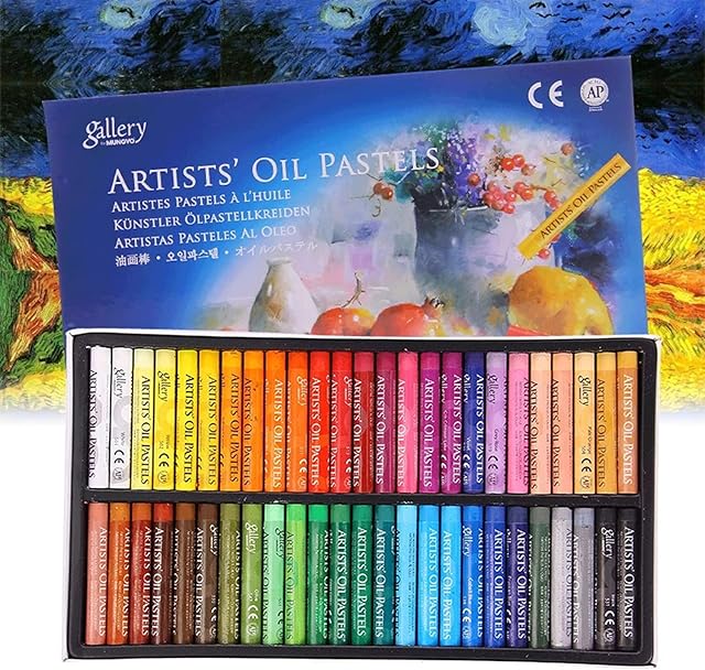 Professional Oil Pastels Set Art Soft Oil Pastels Painting Drawing Pens Soft Colouring Crayons Washable Oil Paint Sticks for Artists, Adult, Student, School Stationery Supplies 50 Colors