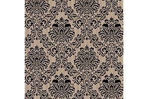 H9148 Peel and Stick Damask Wallpaper 17.7" x 9.8ft