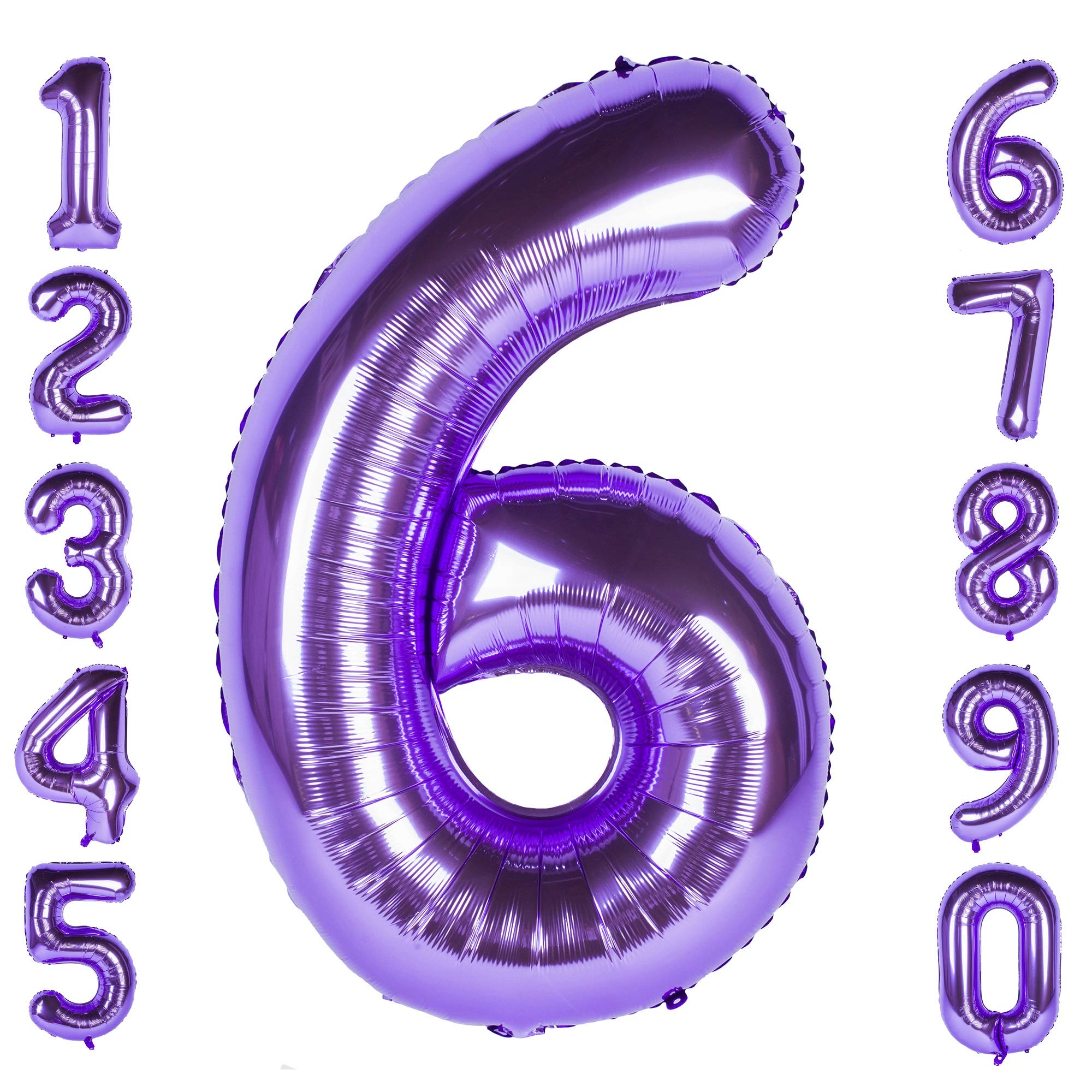 Red 0 balloon 40 Inch Giant Helium Foil Number 0 to 9 Red Balloon Birthday Wedding Party Digital Decorations (Number 0) — view 201
