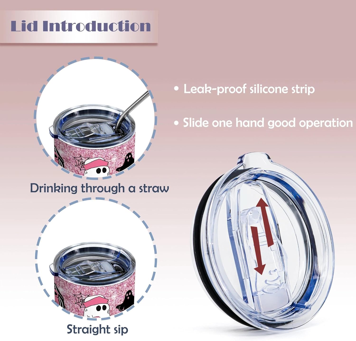 ATHAND Scream Tumblers,Scary Face Movie Tumbler for Women Girls,Skull Tumbler Spooky Vibes 20 OZ Horror Scary Theme Decor Insulated Cup with Lid,Christmas Vacuum Stainless Steel Coffee Cup,1 Pcs - Image 4