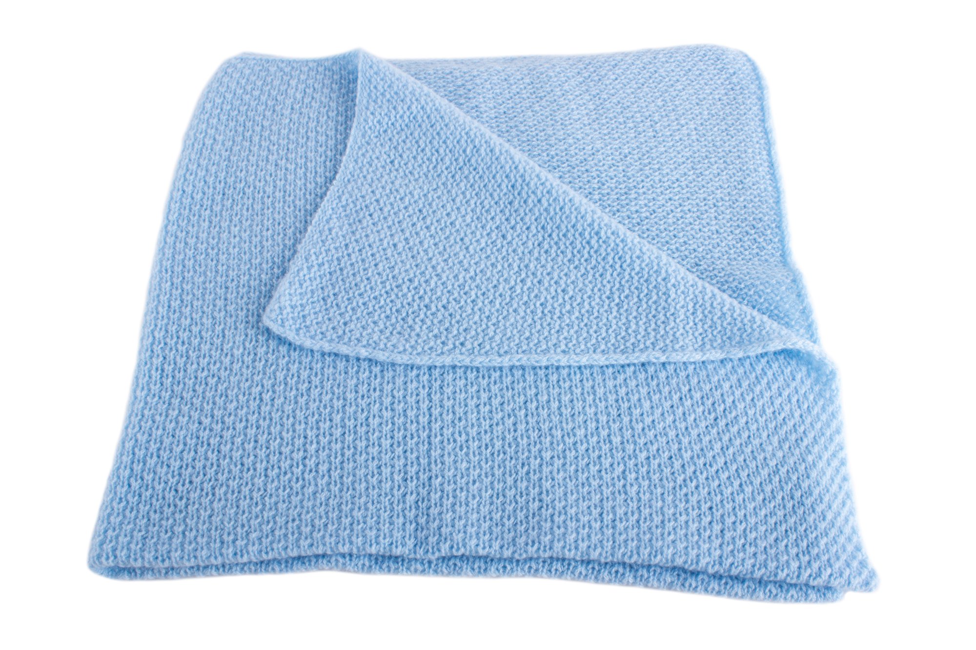 Couverture bébé 100% cachemire fait main en Écosse plaid luxe bleu