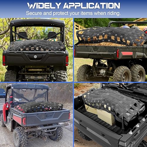 Miniatura 4 de Red de carga UTV  StarknightMT - Red de cama universal UTV con correas ajustables compatible con Polaris Ranger General Can-am Defender Commander