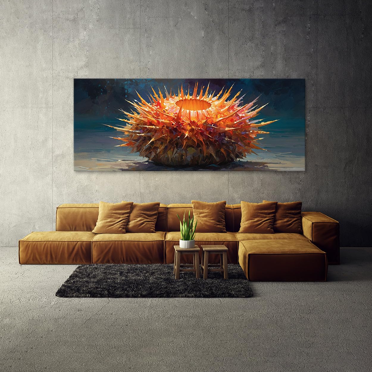 Amazon.com: Sense Canvas Sea Urchin Vivid Spinal Burst 48 Canvas