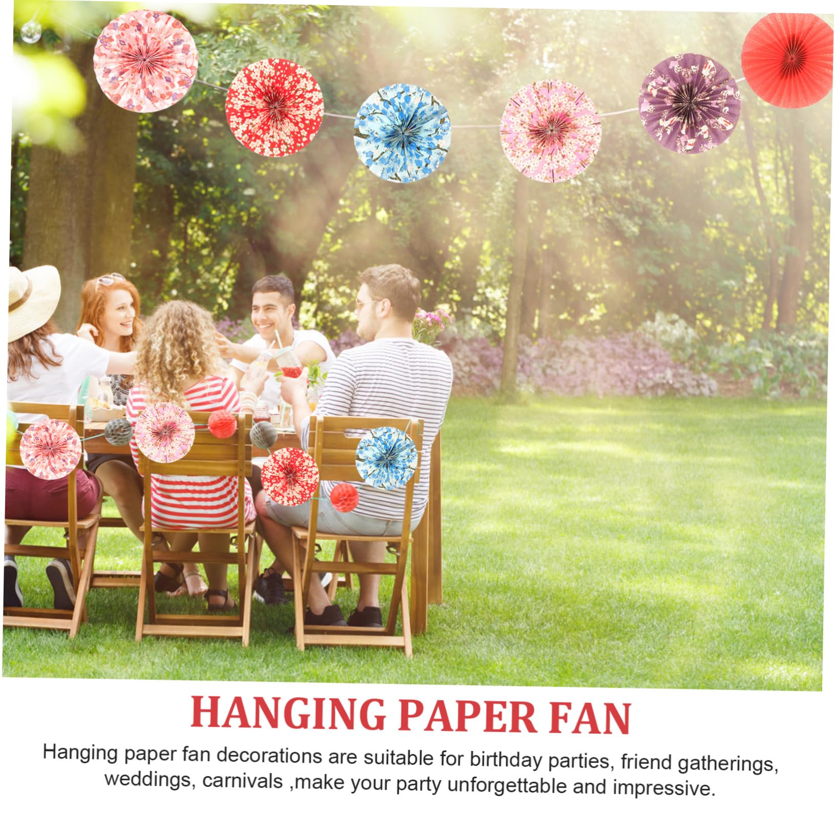Alipis 30 Stück Japanischer Papierfächer Papierfächer Kunsthandwerk Hochzeit Party Hängedekoration Rotes Party Hängedekoration Papierfächer Partydekoration Rotes