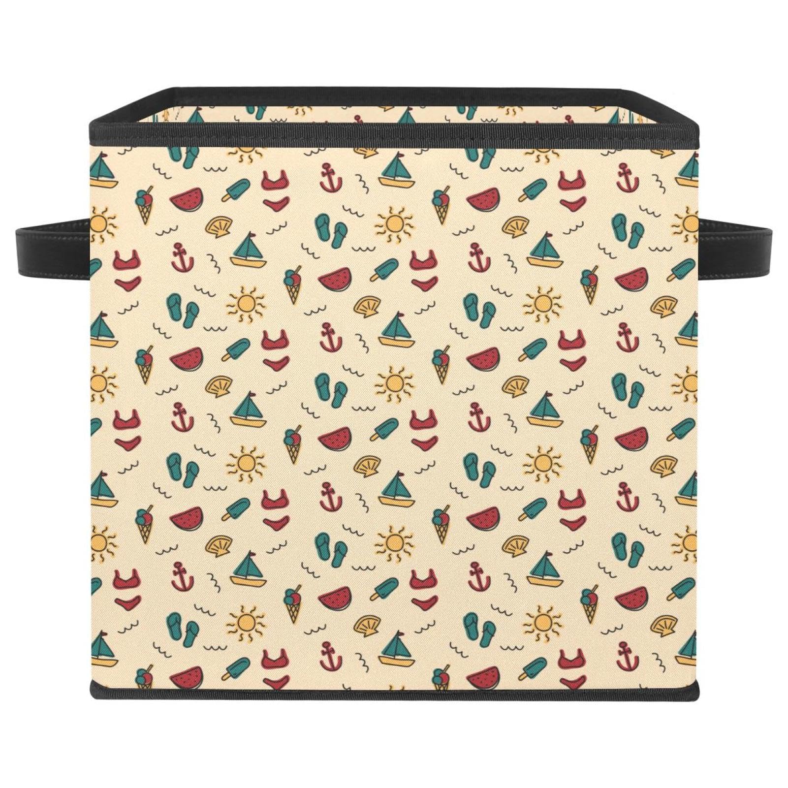 Boîte de rangement pour jouets et vêtements style bord de mer