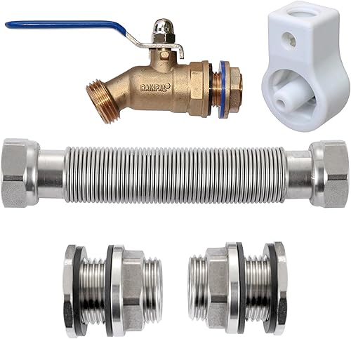Paquete de espita de barril de lluvia y kit de enlace (RBS008T+xRBLSS5)