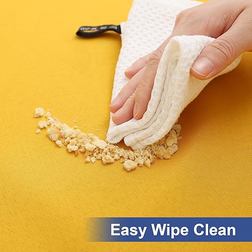 Miniatura 9 de homing Mantel rectangular para mesa, mantel ajustable elástico de poliéster impermeable, se adapta a mesas plegables de 6 pies, protector de mesa