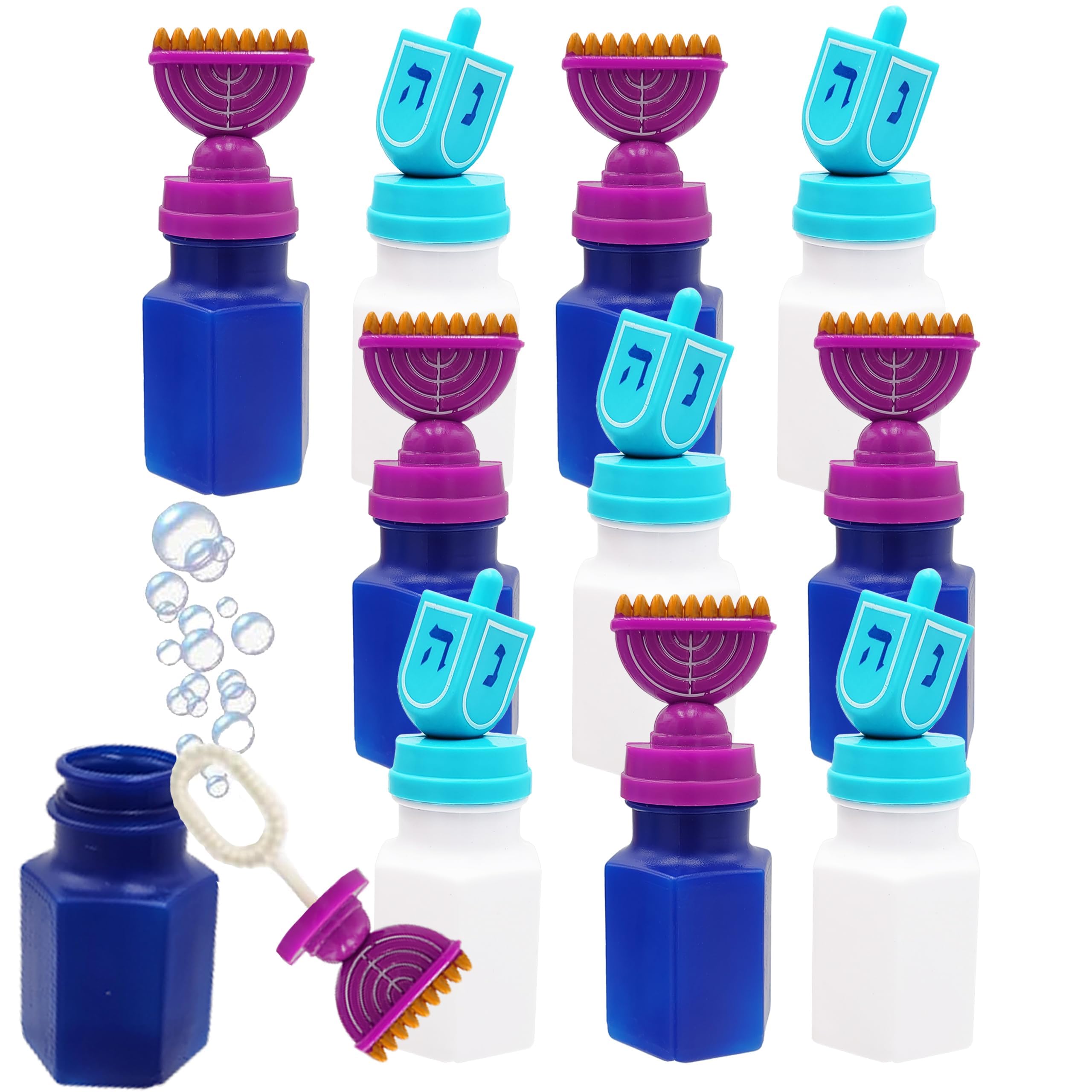 Amazon.com: The Dreidel Company 12-Pack Hanukkah Blow Bubbles in A