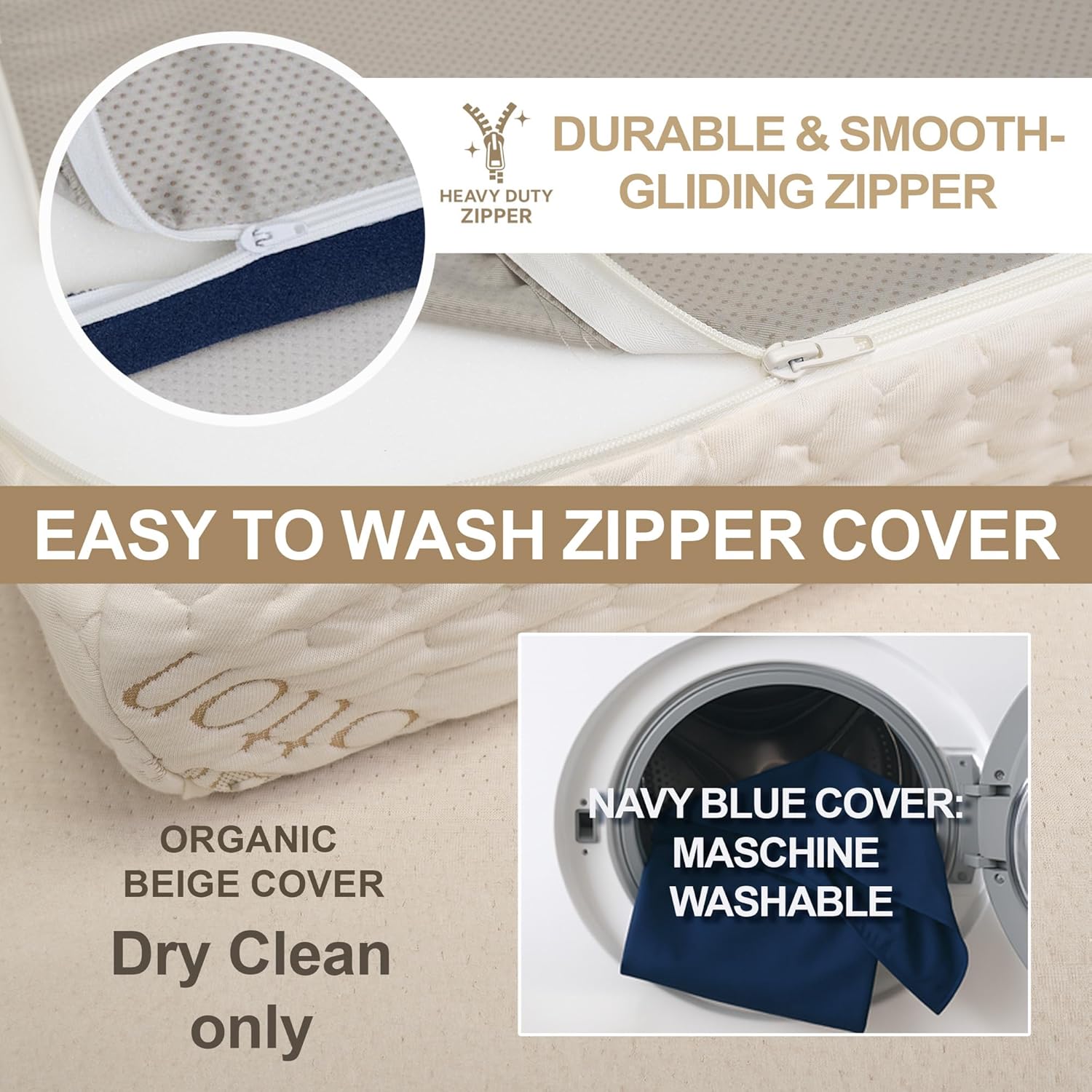 FoammaUSA Custom Mattress and Topper W/Water-Resistant Zipper Cover, Firm, Medium or Plush Feel W/Optional Gel Memory Foam Layer for Camper, Trailer Bed, Home and DIY Projects. Made in USA.