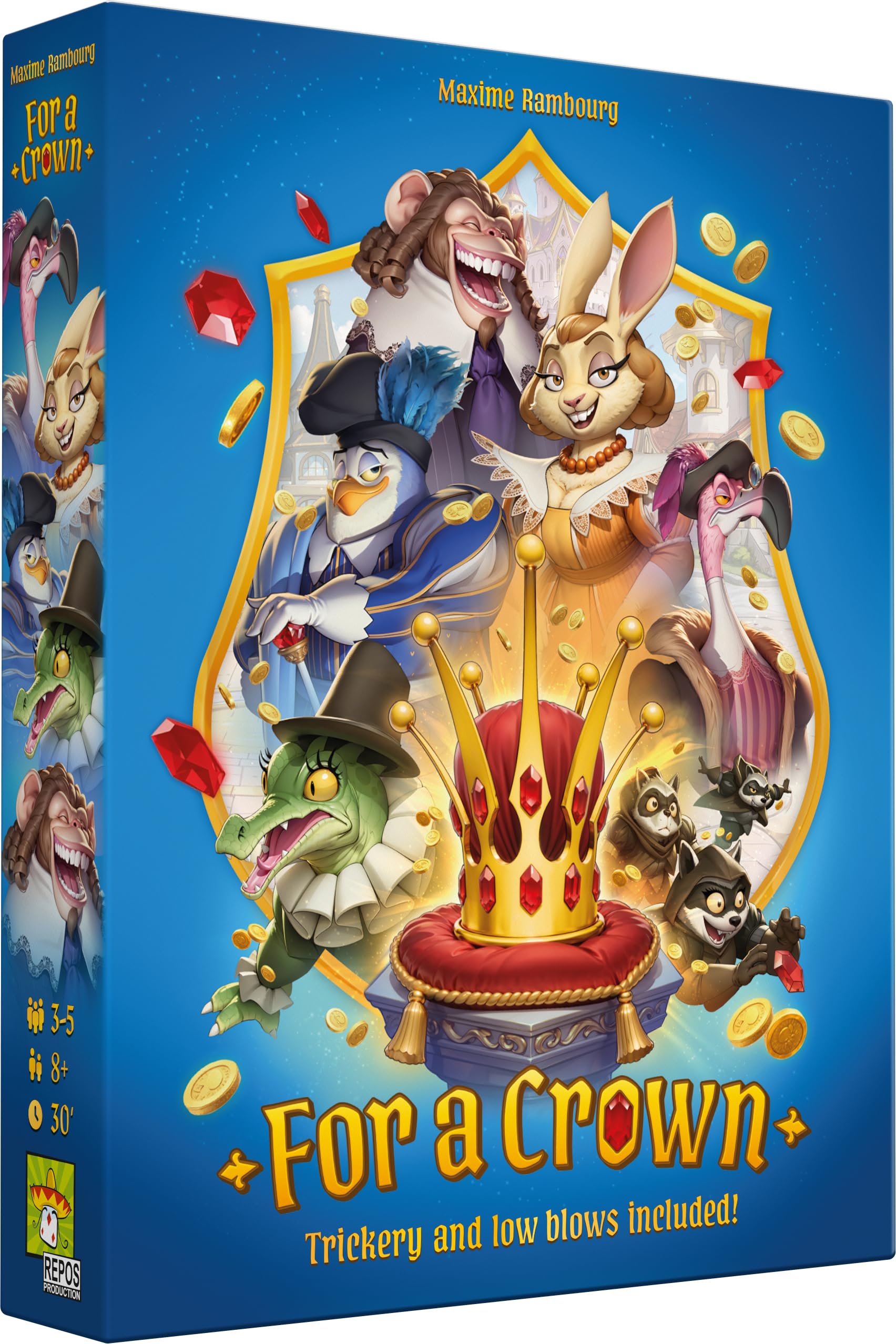 Repos Production | For a Crown | Board Game | Ages 8+ | 3-5 Players | 30 Minutes Playing Time