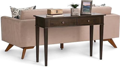 Miniatura 35 de SIMPLIHOME Carlton - Mesa auxiliar cuadrada de transición de madera maciza de 18 pulgadas de ancho, color gris rústico para sala de estar y