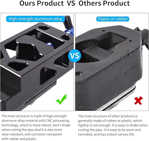 Miniatura 3 de Guía de sierra de bicicleta para carreteras, horquillas, poste de asiento, manubrio de bicicleta, guía de sierra de corte ajustable para corte